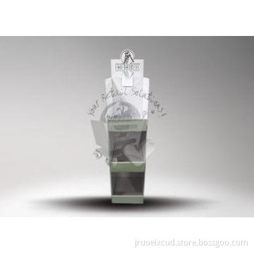 Advertising Grey Paper Corrugated Cardboard Stands Display